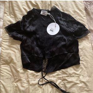 Black princess polly tie top